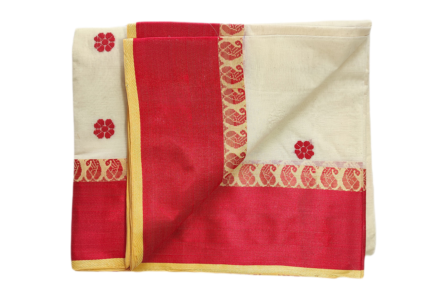 bengal-handloom-saree-tant-100-pure-cotton-white-and-red-colour-3