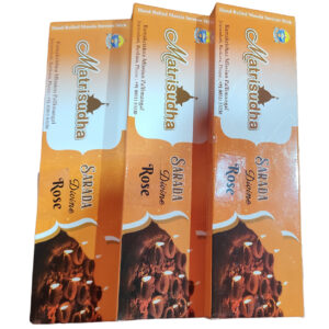 Matrisudha | Rose divine | Handrolled Dhoop | Masala Incense | 100gms | Pack of 4