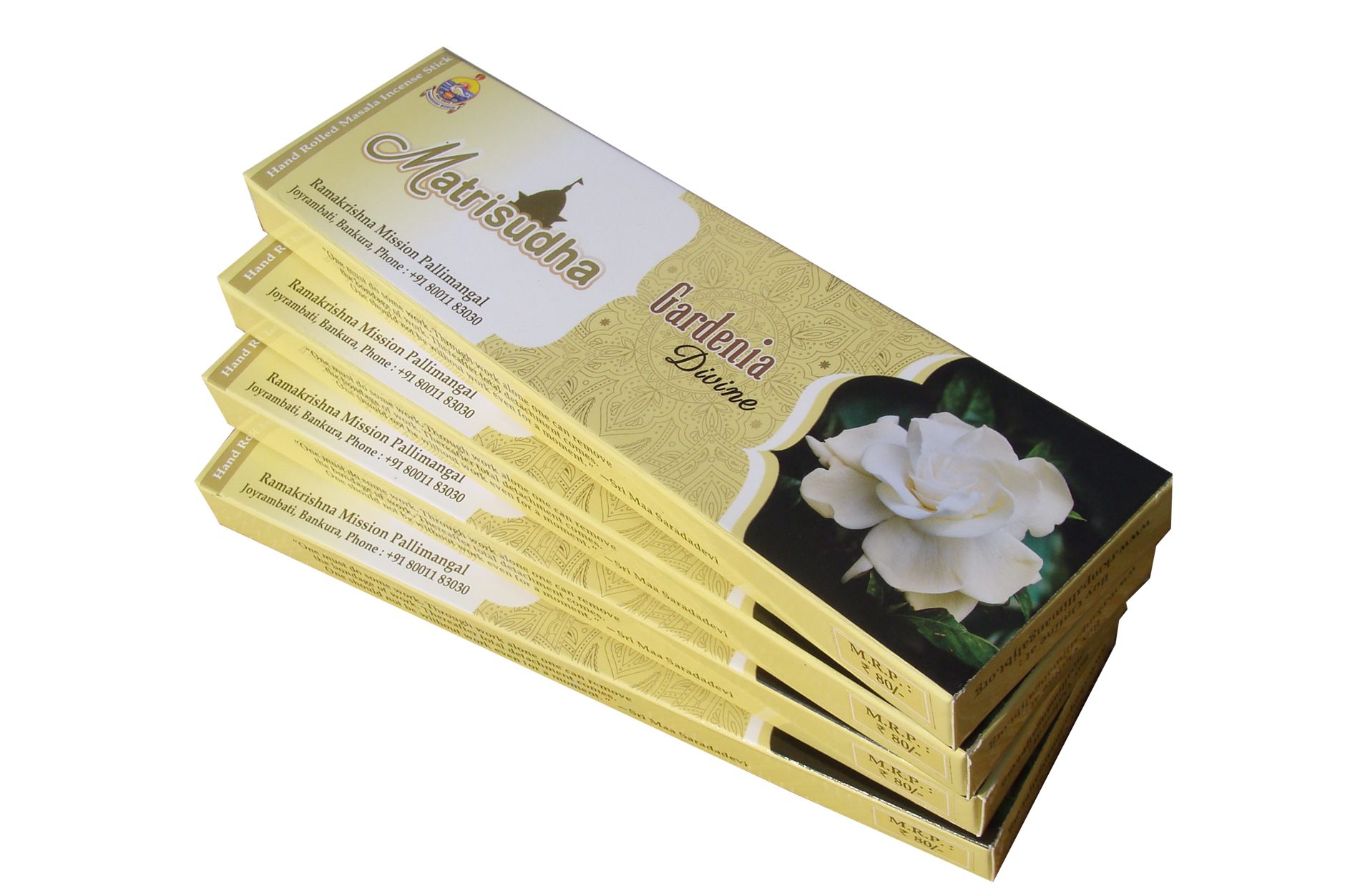 matrisudha-gardenia-divine-handrolled-dhoop-masala-incense-100gms-pack-of-4