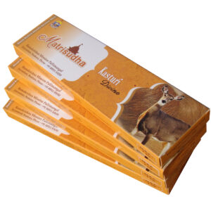 Matrisudha | Kasturi divine | Hand rolled Dhoop | Masala Incense | 100gms | Pack of 4