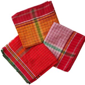 Bankura's Special Handloom Gamcha | 100% Cotton Bath Towel | 182cm X 81cm [Pack of 3]