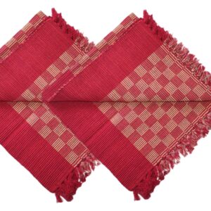 Prayer Mat | Hand Woven Cotton Asan for Pooja (55 X 60cm ) [Pack of 2]