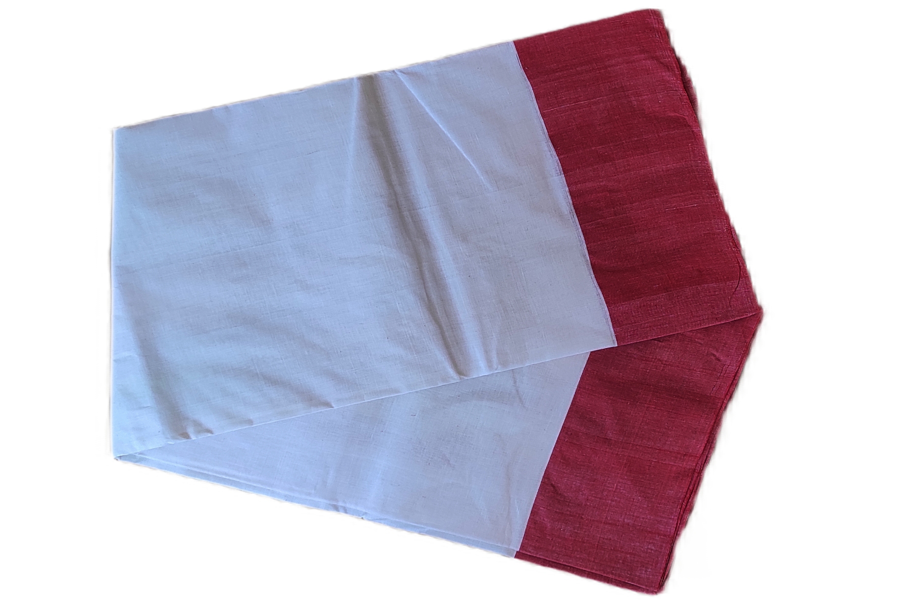 bengal-handloom-saree-tant-100-pure-cotton-plain-white-and-red-colour