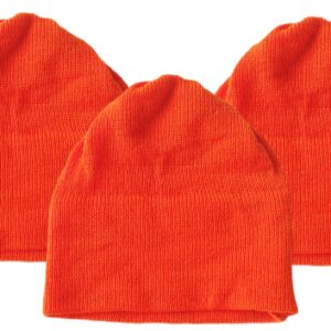 Woolen Cap Winter | Orange | 100% Wool | Pack of 3