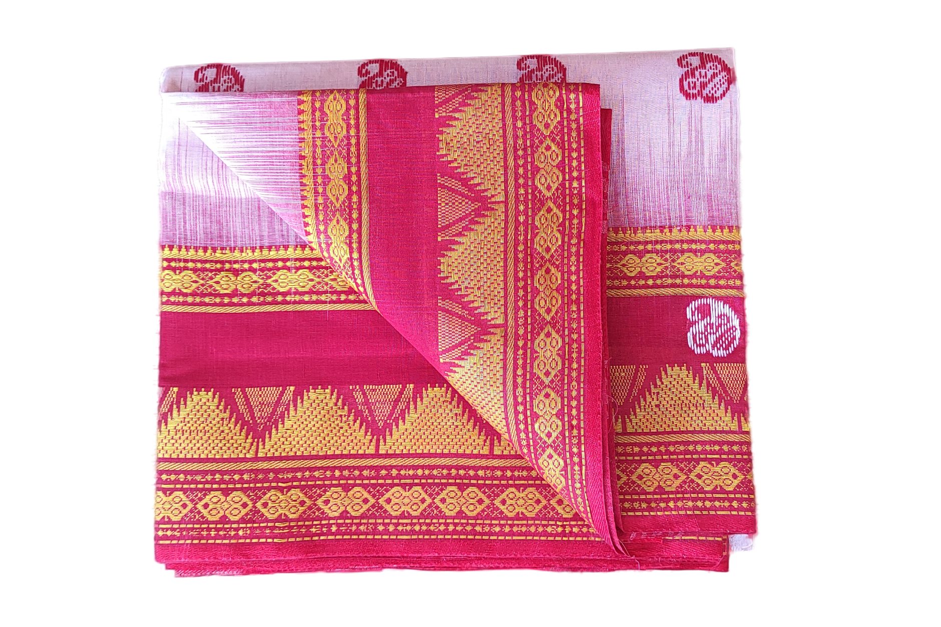 bengal-handloom-saree-tant-100-pure-cotton-white-and-red-colour-6