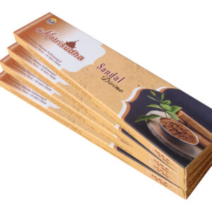 Matrisudha | Sandal divine | Handrolled Dhoop | Masala Incense | 100gms | Pack of 4