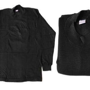 WOOLYCOT 90CM| Men's Cotton Thermal | Black | Full Sleeve