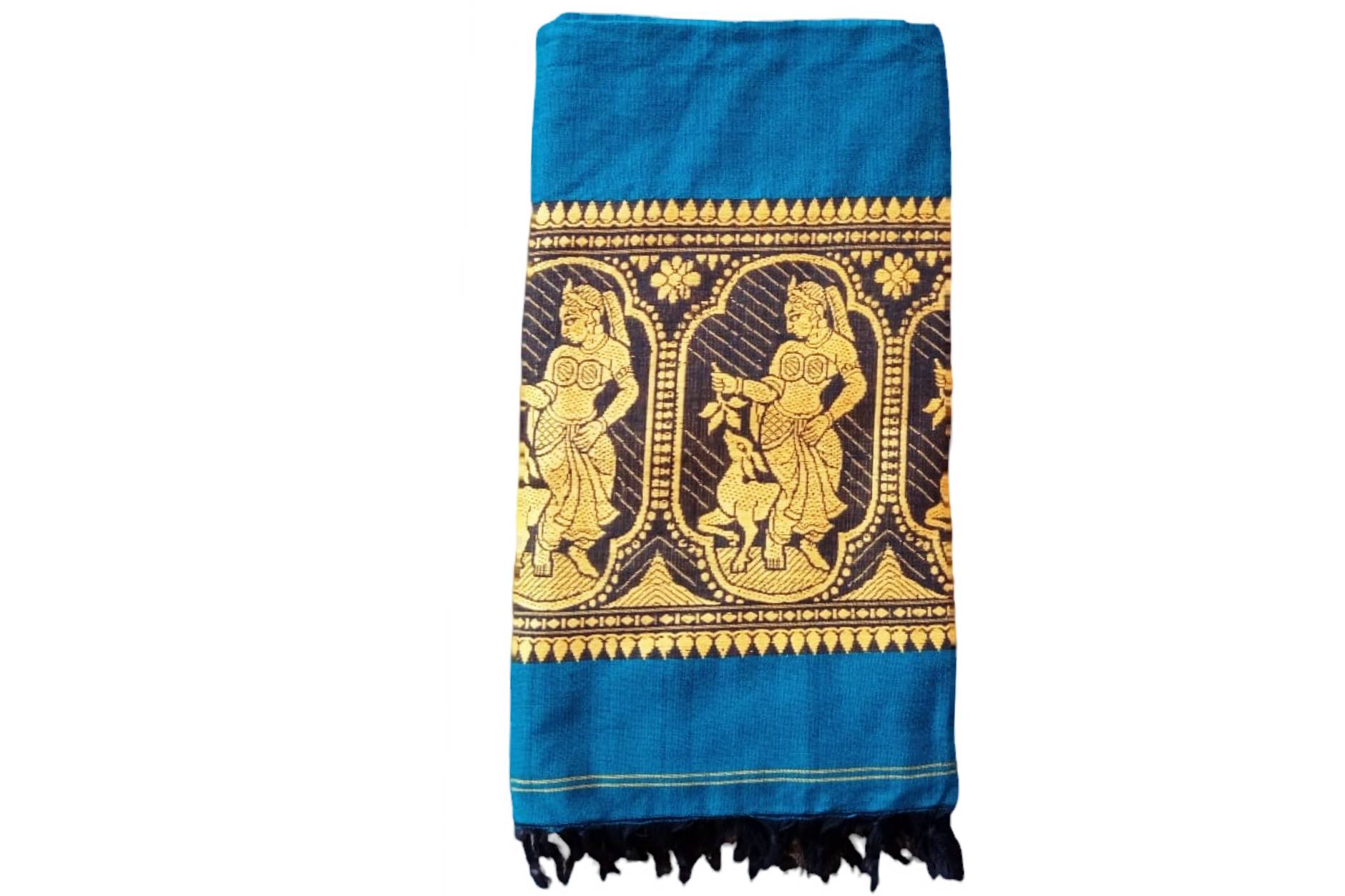 green-yellow-cotton-design-shawl-chadar-knitted-handloom-80-x-38-inch