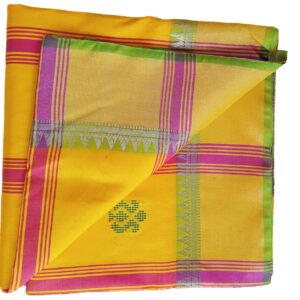 Tant Silk Saree Bengal Handloom| Tant Silk Saree With Blouse Piece | Yellow and Pink Colour